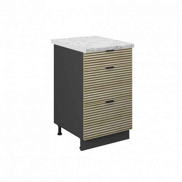 Vicco SPODNÍ SKŘÍŇKA KUCHYŇSKÉ LINKY Fame-Line, Dubový panel/Antracit, 50 cm, PD Mramor