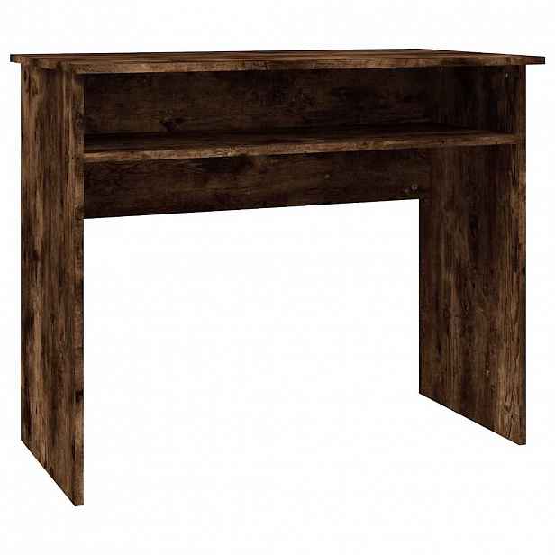 vidaXL Psací stůl kouřový dub 90 x 50 x 74 cm kompozitní dřevo