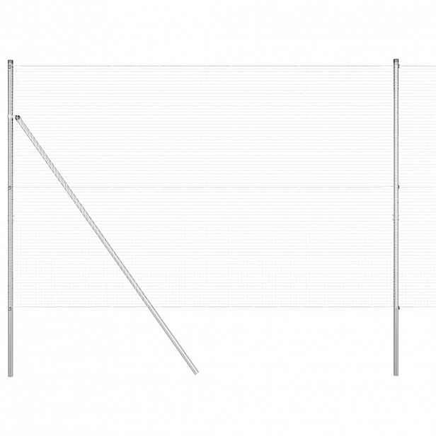 vidaXL Zemní upevnění svařované drátěné ploty 50 x 1,5 m Stříbrná