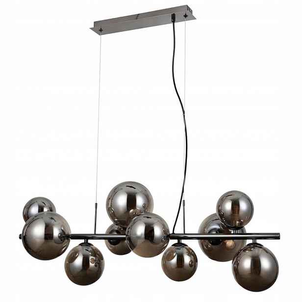 Lampa závěsná moderní černá Canello 10xG9 Ocel Sklo Pohyblivé Italux