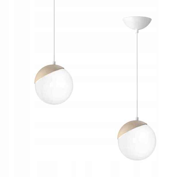 Milagro Závěsné svítidlo Sfera Wood MLP5424 Koule E14 40W Nastavitelné Bílé