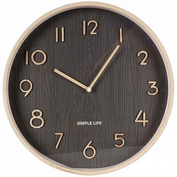 Nástěnné Hodiny Šedé 38 CM Mdf Klasická Dekorace Do Obývacího Pokoje Kanceláře