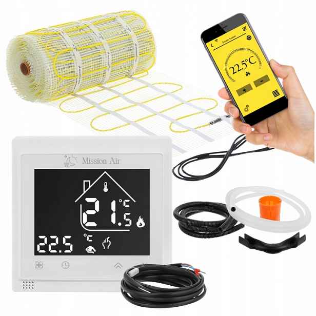 Set podlahového vytápění podlahy vyhřívací podložka MA-160W/m² 8m² WiFi