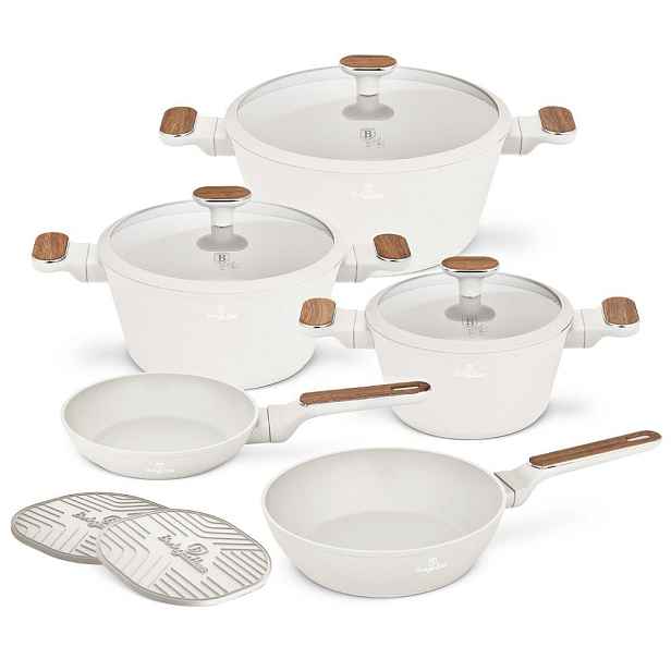 BERLINGERHAUS Sada nádobí s titanovým povrchem 10 ks Sahara Nordic Collection BH-8324