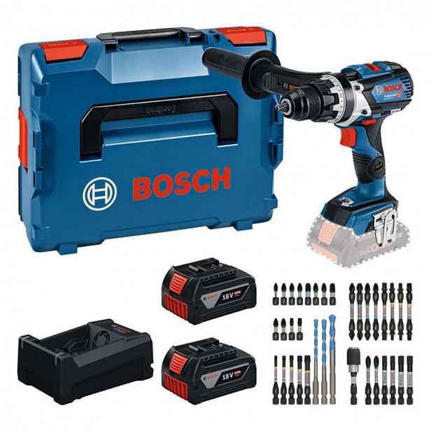 Bosch - 18V AKU vrtací šroubovák GSR 18V-110 C, s příslušenstvím, 2x aku 5,0 Ah Li-Ion, nabíječka 0615A500E3