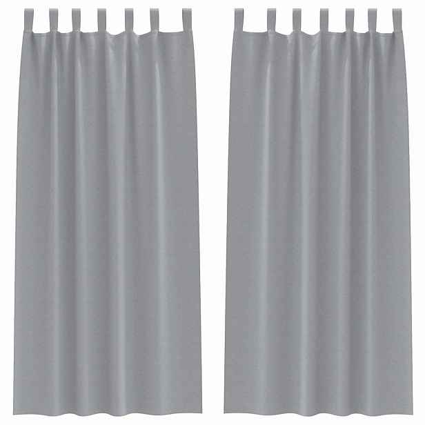 vidaXL Závěsy na zatemnění s kroužky 2 ks Světle šedá 260 x 140 cm