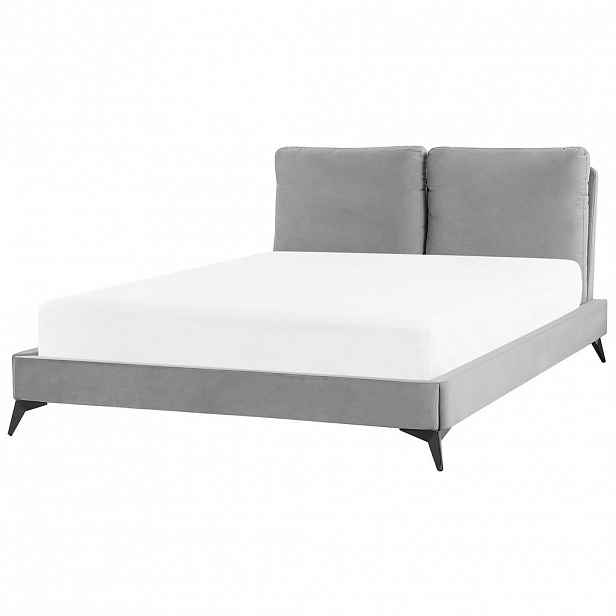 Beliani ČALOUNĚNÁ POSTEL 140/200 cm Šedá Melle