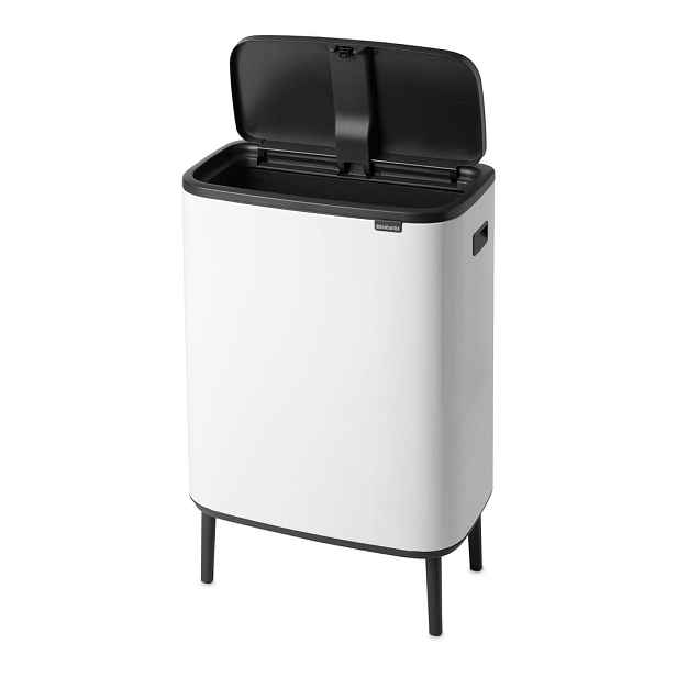 Bílý dotykový ocelový odpadkový koš 60 l Bo Touch Bin Hi – Brabantia