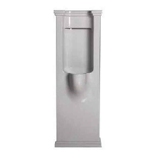 Kerasan WALDORF urinál na postavení se zakrytým přívodem vody 44x124,5 cm, včetně sifonu, bílá