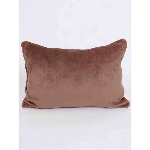 MKLuzkoviny.cz Povlak na polštář mikroplyš 40 x 60 cm - Laura mocha mousse