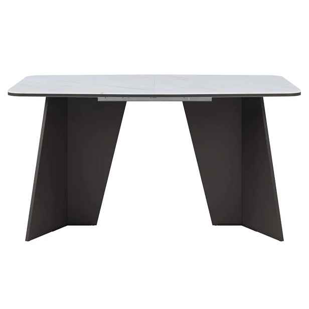 Szynaka Jídelní rozkládací stůl Monza 156/206 cm černý/mramor