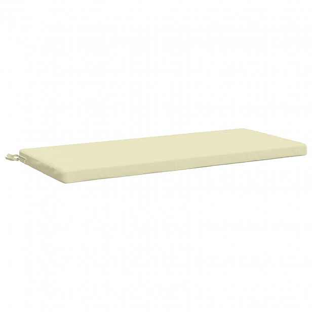 vidaXL Polštář na lavici SOEST 100% polyester Krémová 110 x 50 x 5 cm