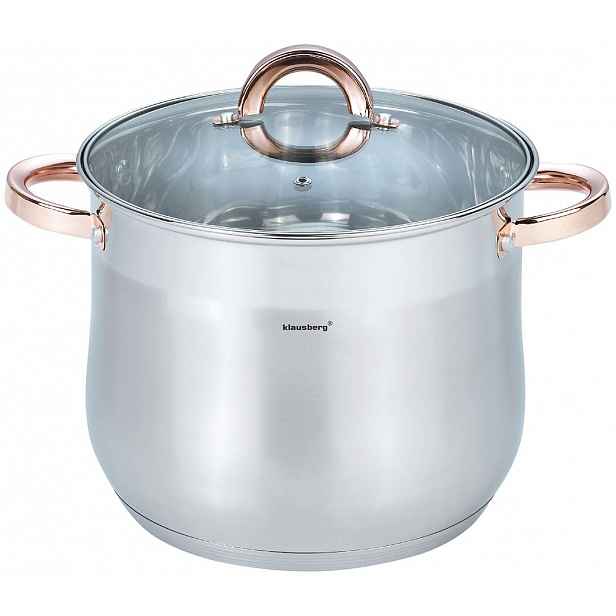 Hrnec 8,6 L Gastronomický Velký Indukce Plyn Rose Gold Klausberg