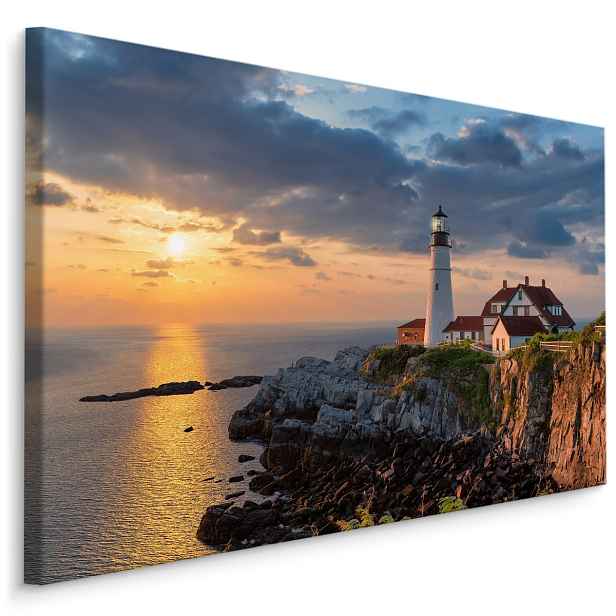 Plátno Východ Slunce A Maják Varianta: 100x70