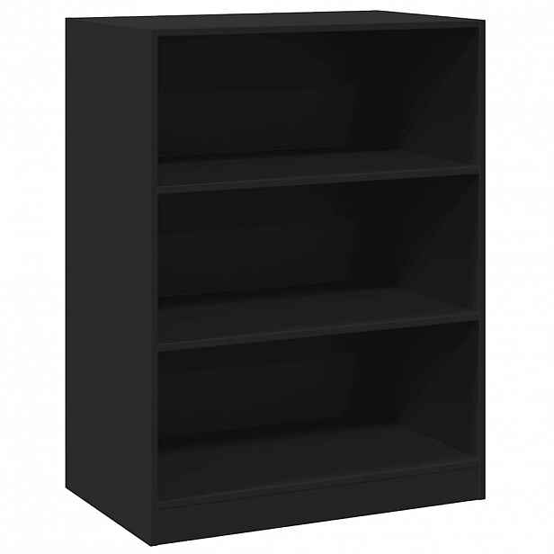 vidaXL Šatní skříň černá 77 x 48 x 102 cm kompozitní dřevo