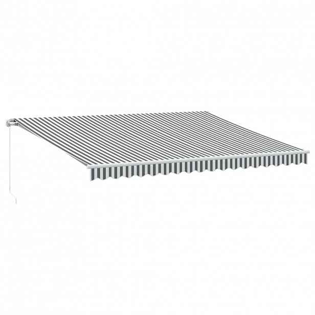 vidaXL Stahovací markýza Antracitová a bílá 450 × 350 cm