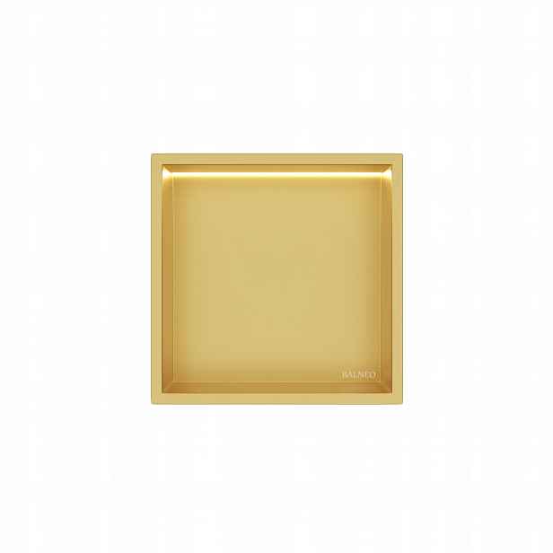 Vnitřní Police S Led Osvětlením 30x30x10 cm Zlatá Wall-box One Led Balneo