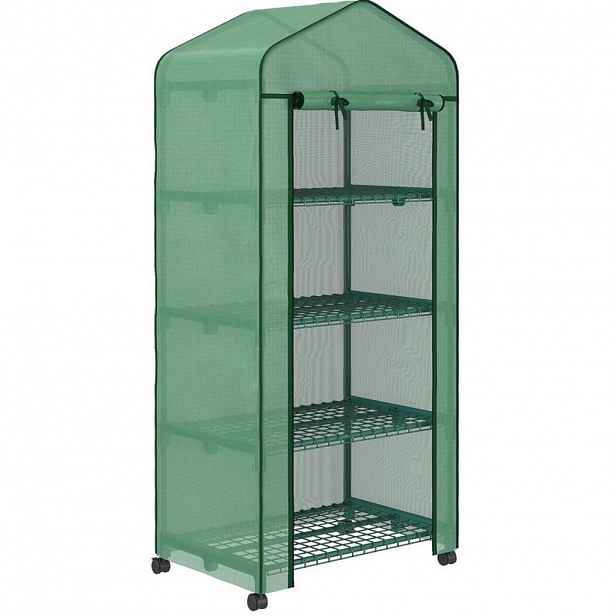 Modfu FÓLIOVNÍK z oceli 69x50x165 cm zelený s 4 policemi a rolovacími dveřmi