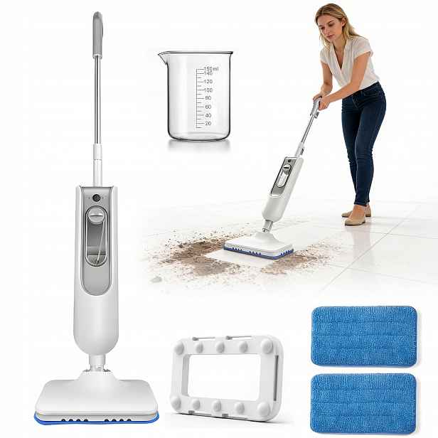 Parní Tlakový Mop Na Spáry Oken Podlah 1500 W 400 ml Příslušenství