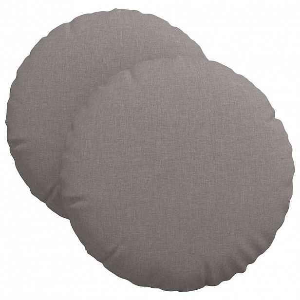 vidaXL Polštáře na sedadla 2 ks Textil Taupe Ø40 x 13 cm