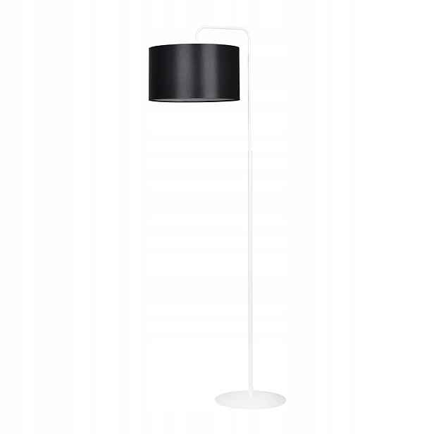 Podlahová lampa Trapo LP1 bílá s černým stínítkem E27 150 cm