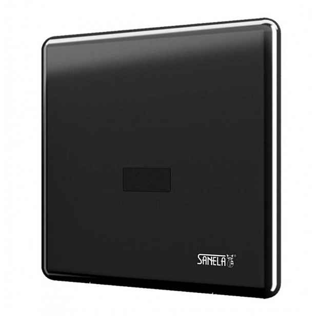 Sanela - Nerezový splachovač pisoáru s infračervenou elektronikou ALS, se zdrojem 24 V DC, černá SLP 02KVZ