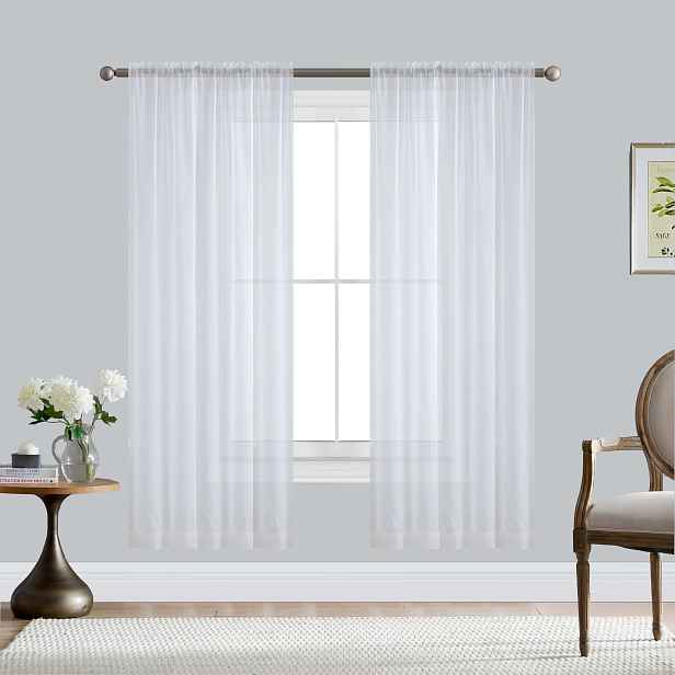 TEMU 2 ks Proutěná síťovina do kouta, průsvitná okenní záclona, elegantní, lehký panel do obývacího pokoje/ložnice