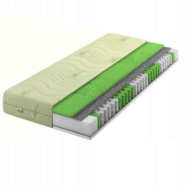 80x200 taštičková Matrace 20 cm H3 Aloe Vera masážní pěna