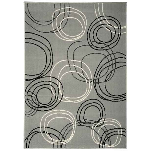Kusový koberec Circles grey, 80x150, šedá, chodba / předsíň, Alfa Carpets