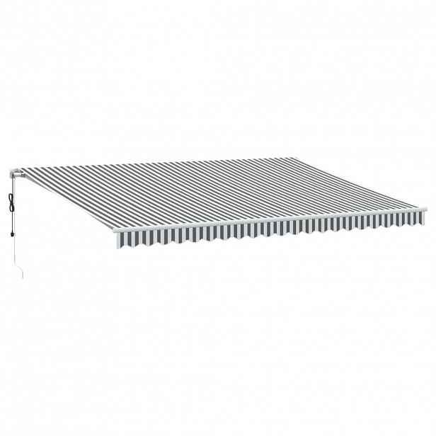 vidaXL Automatická zatahovací markýza antracitová a bílá 500 x 350 cm