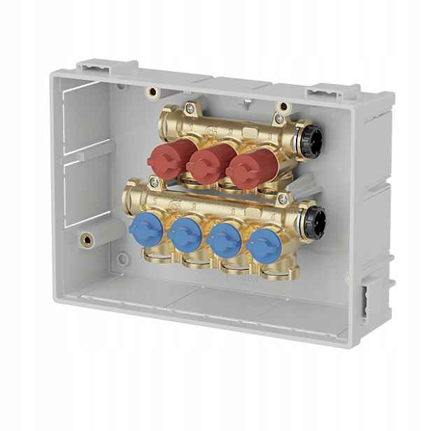 Caleffi Rozdělovač C.w.u. s ventily 4 3