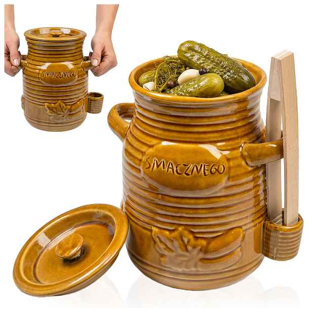 Keramický Sud Kamionka 3,5 L Na Okurky Zelí Sádlo Bigos K Nakládání