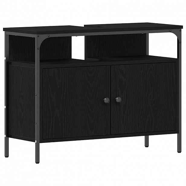 vidaXL Skříňka pod umyvadlo Černý dub 80 x 30 x 60 cm Kompozitní dřevo
