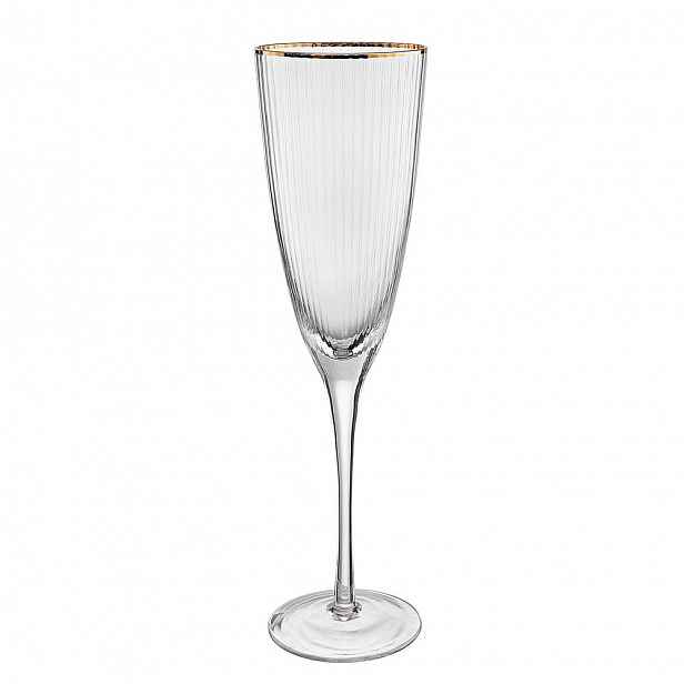 Butlers GOLDEN TWENTIES Sklenice na šampaňské se zlatým okrajem 250 ml