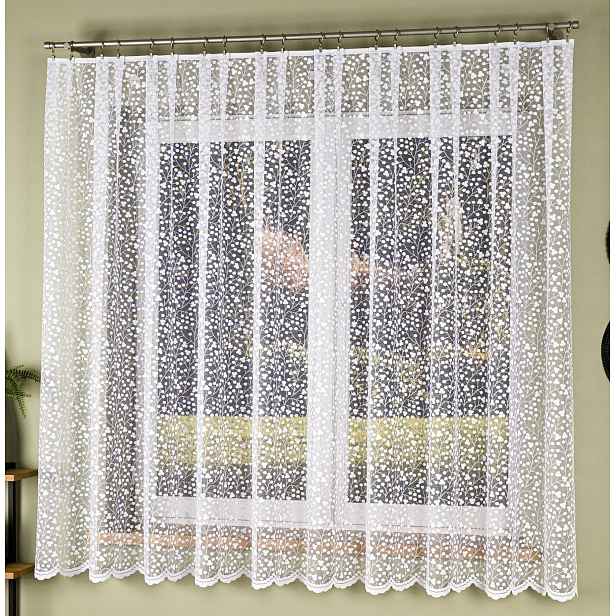 Czesława vzor 007576 vel. 400 x 180 cm záclona, rovná (s lemováním)