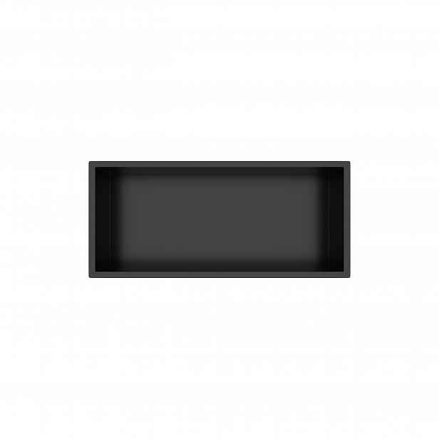 Koupelnová Polička Q-box 1 Podomítková Černá 45x20x10 cm Aquauno