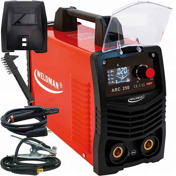 Svářečka Mma 240A Arc 250 LCD Synergia Weldman Tig Lift 230V