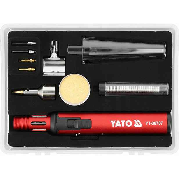 Yato YT-36707 Plynová Páječka 360° S Příslušenstvím