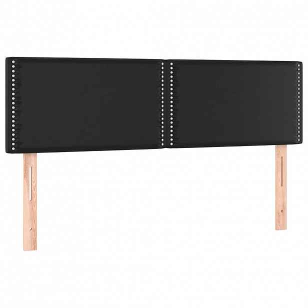 vidaXL Čela postele černá 144x5x78/88 cm umělá kůže