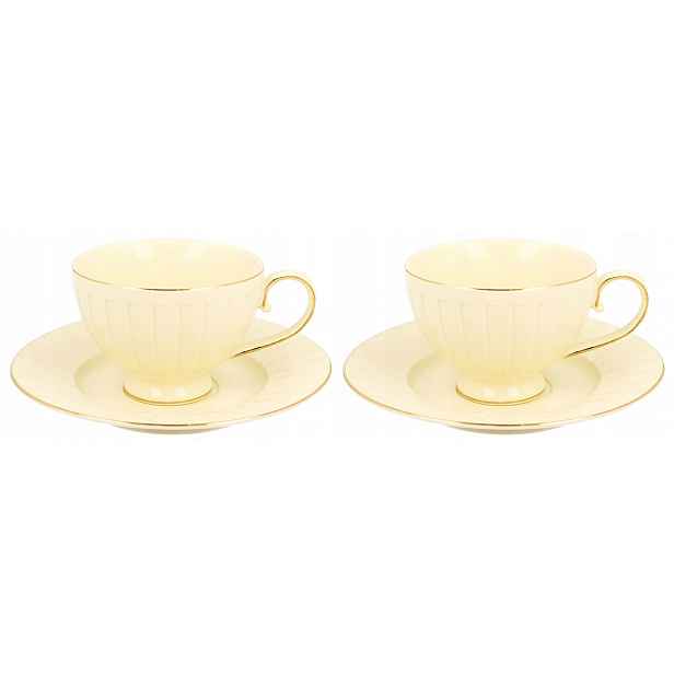 Porcelánové hrnky káva čaj 2+2 220 ml Nina