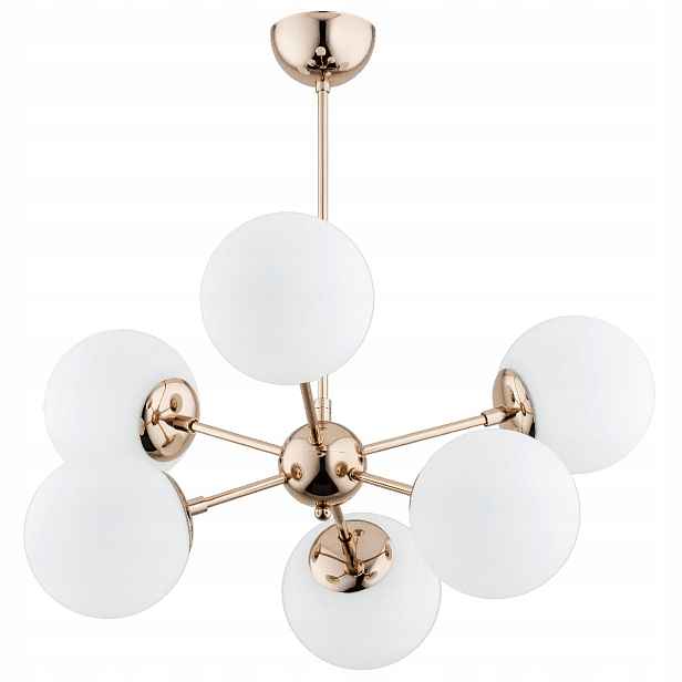 Závěsná lampa glamour zlaté skleněné koule 6xE14 10W Sandy Alfa