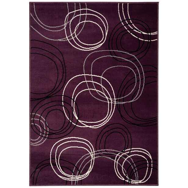 Kusový koberec Circles lila, 80x150, fialová, chodba / předsíň, Alfa Carpets