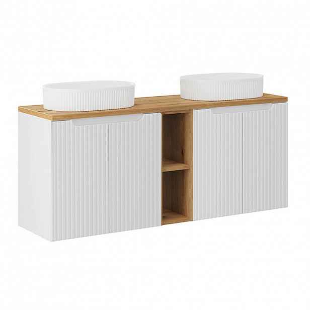 Petits-meubles DVOJUMYVADLO 140.4cm Riva Bílá a dřevo