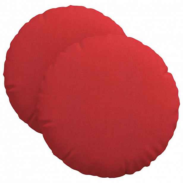 vidaXL Polštáře na sedadla 2 ks Textil Červená Ø40 x 13 cm