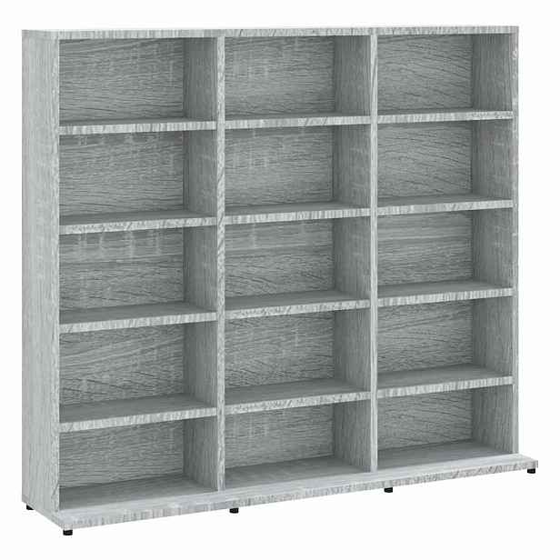 vidaXL Skříňka na CD šedá sonoma 100 x 23 x 89,5 cm kompozitní dřevo