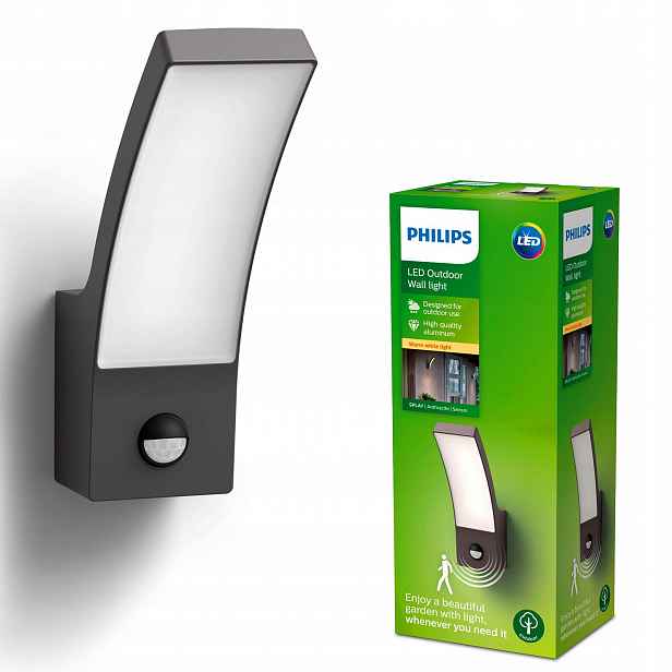 Zahradní Led lampa Fasádní svítidlo Splay 3,8W Snímač pohybu IP44 Philips