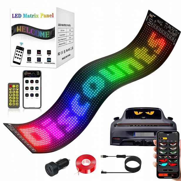Aplikace Bluetooth Inteligentní Led Reklamní Tabule Pro Auta A Obchody