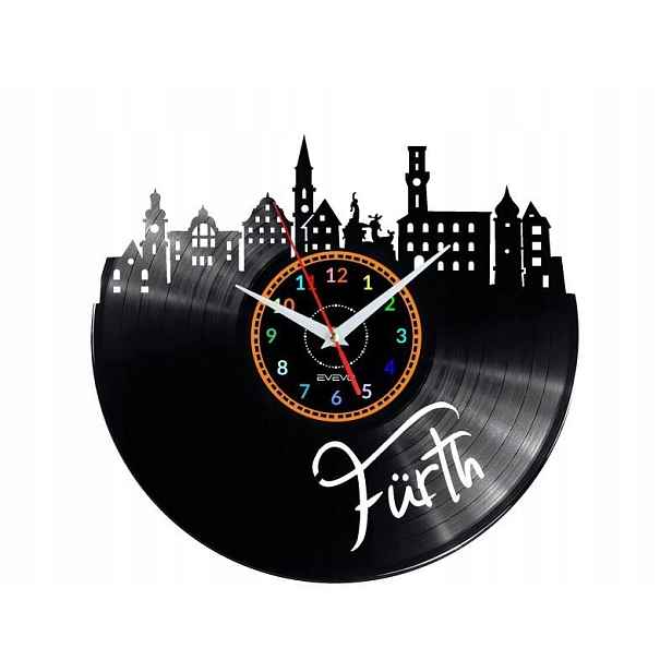 Furth Dárek Originální dekorace do domu Hodiny z vinylové desky