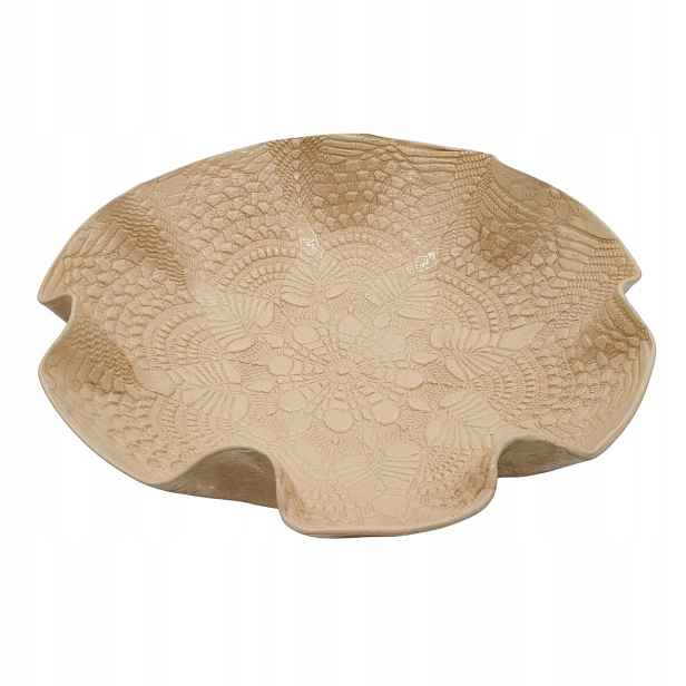 Ručně vyráběná keramická miska s krajkovým vzorem 29 cm
