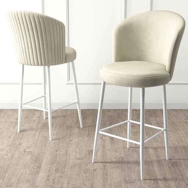 Bar Stool Set (4 Pieces) Alte - Cream, White